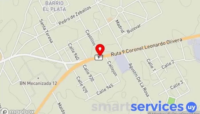 mapa de Julio Automoviles Ruta 9. Compraventa de automóviles, Concesionario de automóviles en Rocha