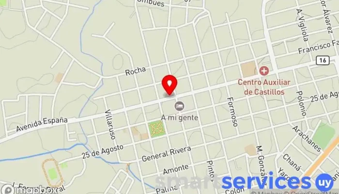mapa de Junta Municipal de Castillos Gobierno en Castillos