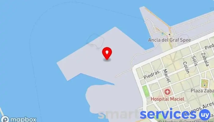 mapa de Katoen Natie Terminal Cuenca del Plata Oficinas de empresa en Montevideo