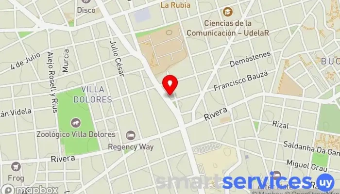 mapa de Kransur Transporte Y Turismo Agencia de excursiones en autobús en Montevideo