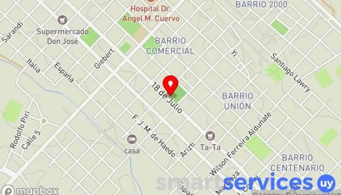 mapa de La Nave Cargo Postal Fray Bentos Oficina de correos en Fray Bentos