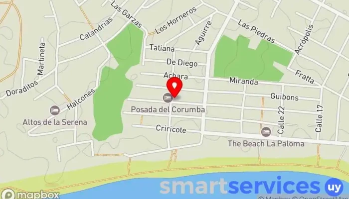 mapa de La Serena Suites Aparthotel Hotel, Apartamento turístico en La Paloma