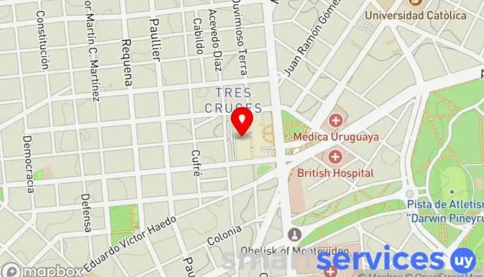 mapa de Let's Go Remises Servicio de transporte en Montevideo