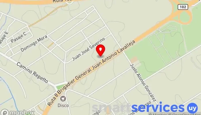 mapa de Liceo Nº 25 José Belloni Centro de educación secundaria en Montevideo