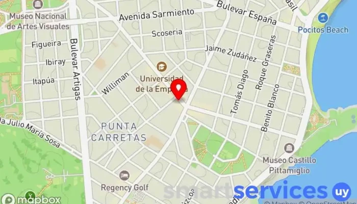 mapa de LIFE Cinemas 21 Cine en Montevideo