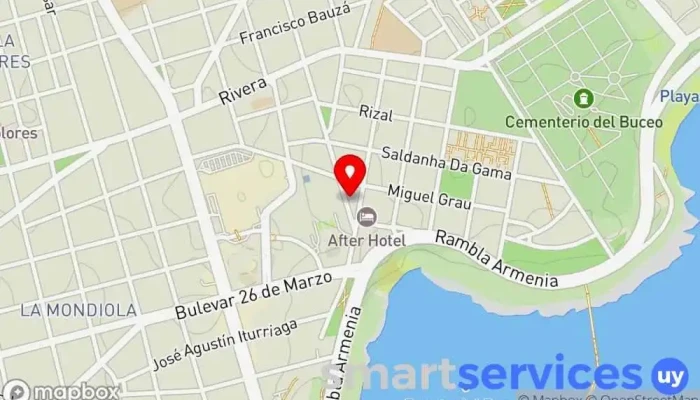 mapa de LORIETO NEGOCIOS INMOBILIARIOS Agencia inmobiliaria en Montevideo