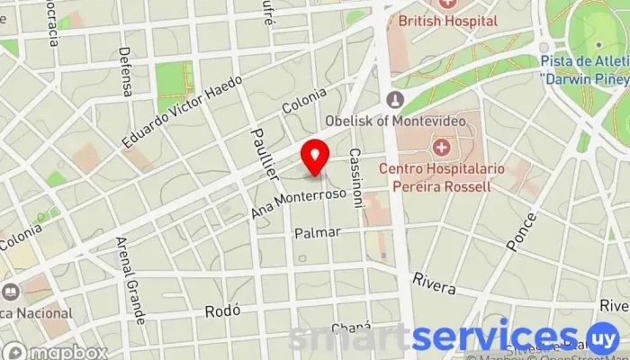 mapa de ManpowerGroup Agencia de colocación, Consultoría de recursos humanos en Montevideo