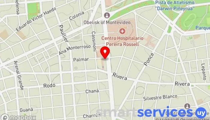 mapa de Marbett Viajes transporte para fiesta o eventos Agencia de excursiones en autobús en Montevideo