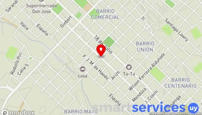 mapa de Maria Chusena alojamiento Agencia de alquiler de alojamientos para vacaciones en Fray Bentos