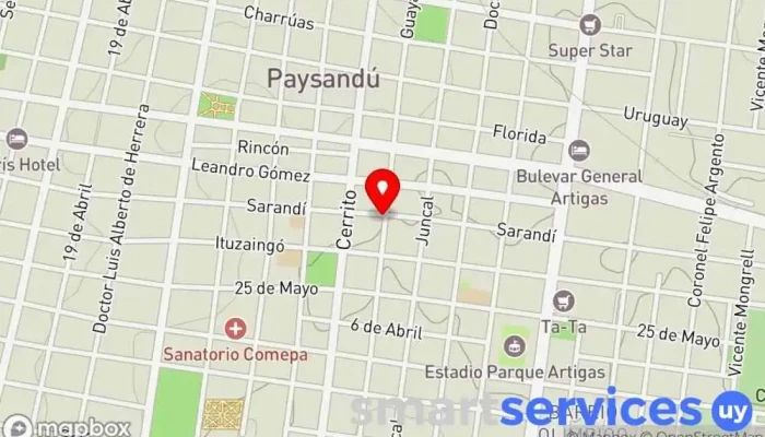 mapa de MARSICO SERVICIOS Empresa de relaciones públicas en Paysandú