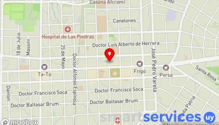 mapa de MAS SEGUROS Compañía de seguros en Las Piedras