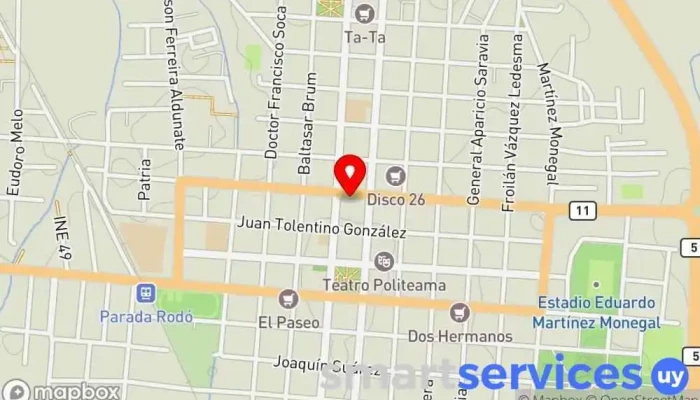mapa de MBAsociados Agencia inmobiliaria en Canelones