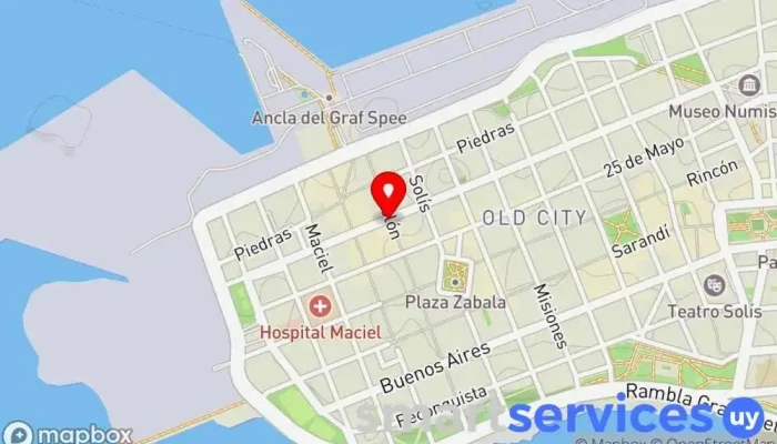 mapa de Mercurio Viajes SRL Agencia de viajes en Montevideo