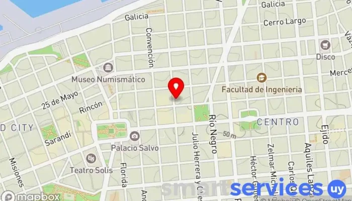 mapa de MeVuelo Agencia de viajes en Montevideo