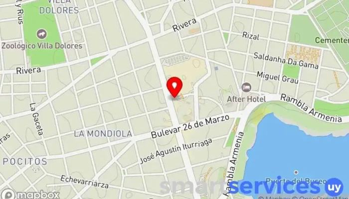 mapa de Mevuelo Agencia de viajes, Agencia de visitas turísticas en Montevideo
