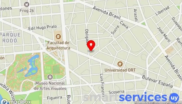 mapa de Mevuelo.com Agencia de viajes en Montevideo
