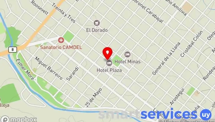 mapa de Ministerio De Economia Oficina tributaria municipal en Minas