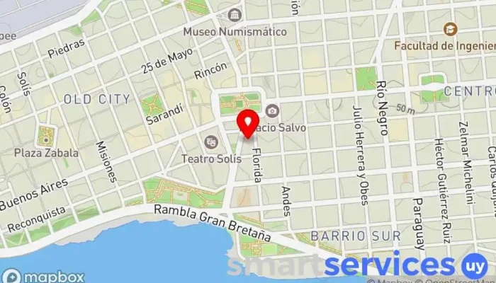 mapa de Montecon Servicio de logística en Montevideo