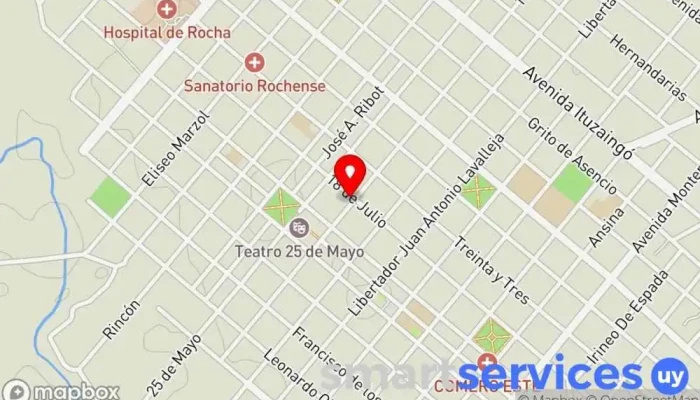 mapa de Morella Propiedades UY | Camila Morella Escribana Pública Agencia inmobiliaria en Rocha