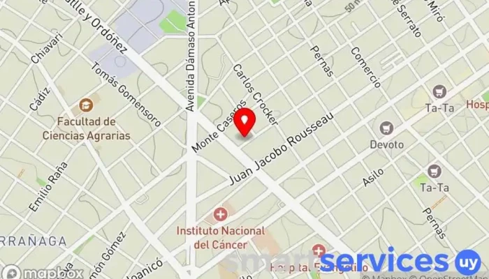 mapa de Movil fray Empresa de trabajo temporal en Montevideo