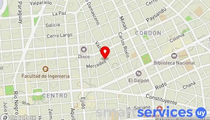 mapa de Mtur Viajes Agencia de viajes en Montevideo