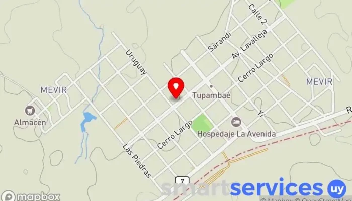 mapa de Municipio de Tupambaé Oficinas de empresa en Tupambaé