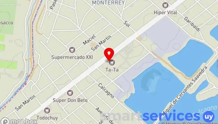 mapa de Municipio Paso Carrasco Oficina de administración municipal en Ciudad de la Costa