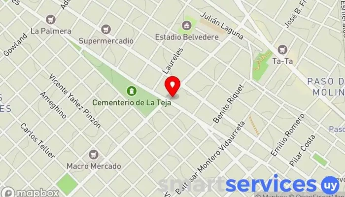 mapa de Neumáticos Millán Tienda de neumáticos en Montevideo