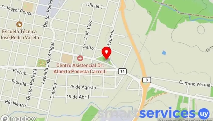 mapa de Nuñez Transporte y Turismo Jose Pedro Varela Agencia de viajes en José Pedro Varela