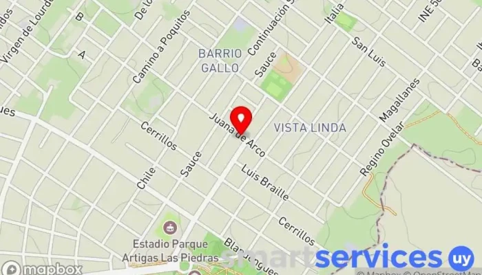 mapa de Obelisco  en Las Piedras
