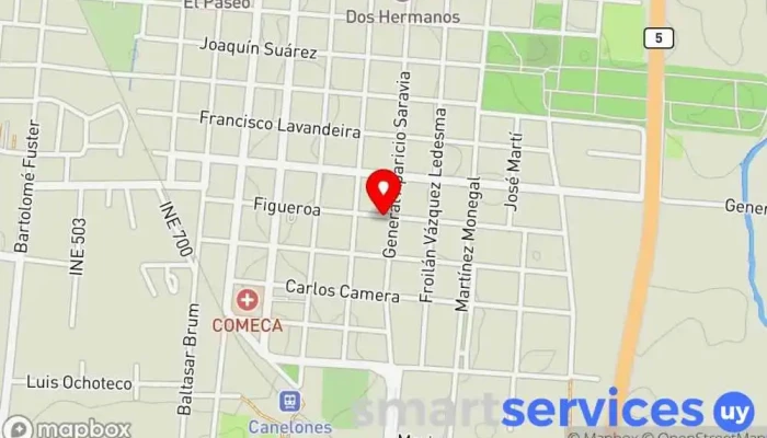 mapa de Oficina seguros MAPFRE Compañía de seguros, Agencia aseguradora de automóviles, Agencia de seguros odontológicos, Compañía de seguros médicos, Agencia de seguros para el hogar, Agencia de seguros de vida, Agencia de seguros de motocicletas, Agencia de seguros de alquiler en Canelones