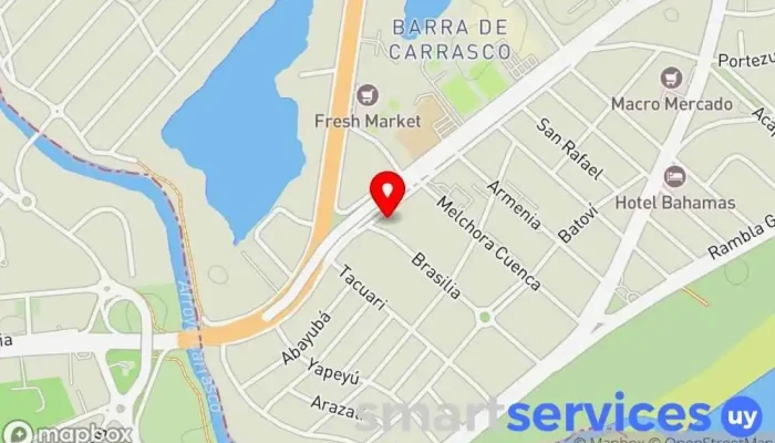 mapa de Oficinas Central Mayorista Supermercado en San José de Carrasco