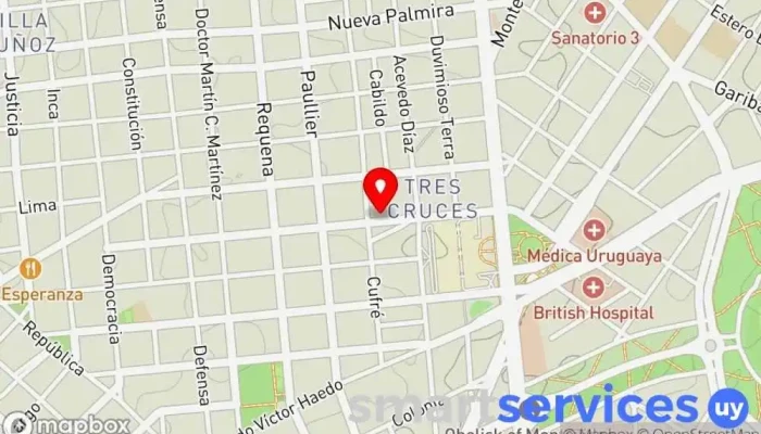mapa de Óptica Atelier Óptica en Montevideo