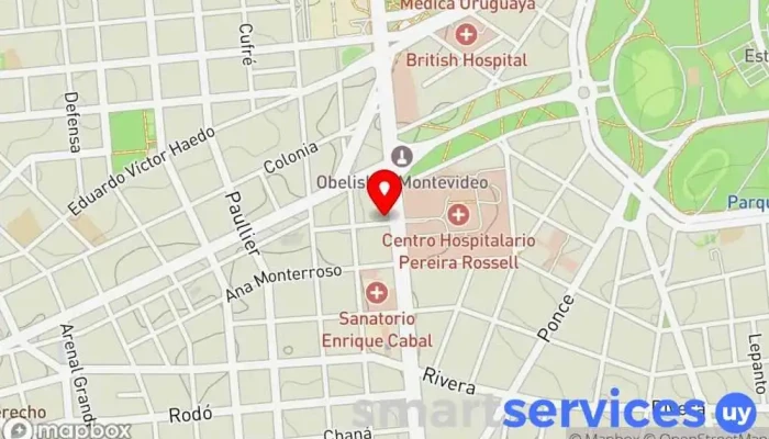mapa de Óptica Canaro Óptica en Montevideo