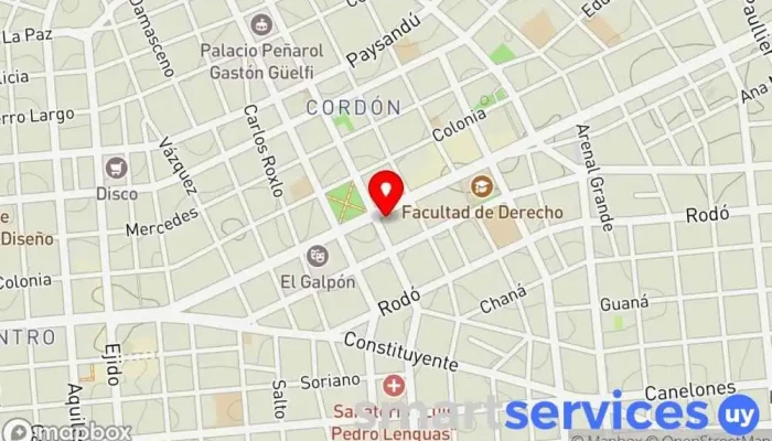 mapa de Óptica Censa Óptica en Montevideo
