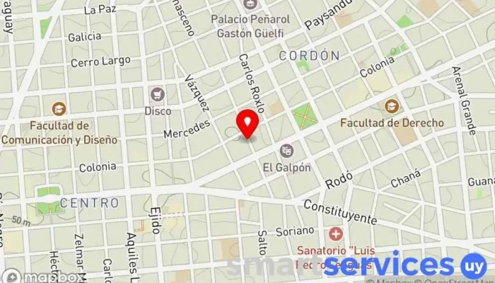 mapa de Optica Cordon Óptica en Montevideo