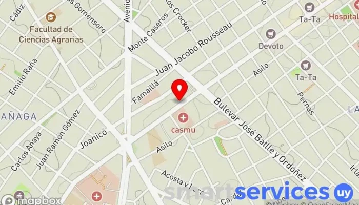 mapa de Óptica Eclipse Óptica en Montevideo