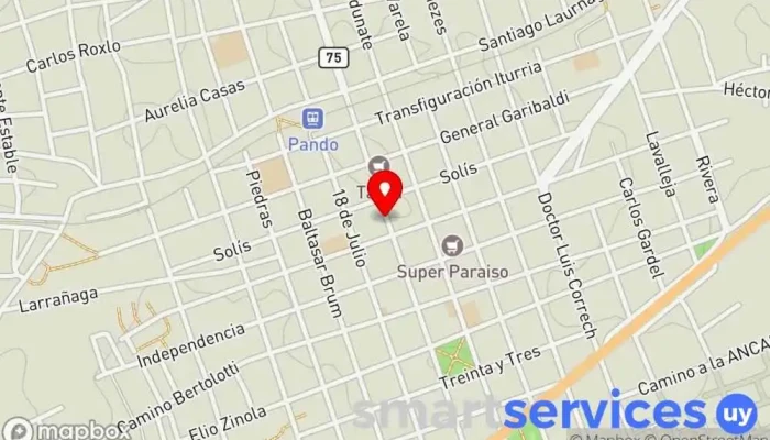 mapa de Óptica Florida Pando 1 Salud y bienestar en Pando
