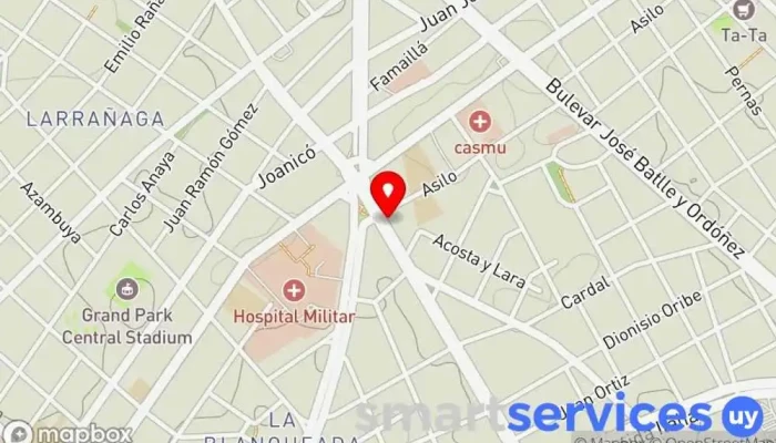 mapa de Optica Fusion Óptica en Montevideo