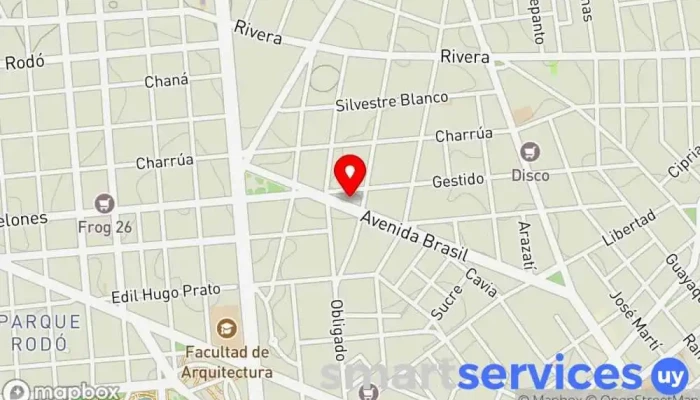 mapa de Óptica Mera Óptica en Montevideo