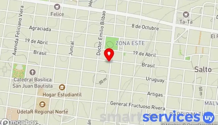mapa de Optica Premium Óptica en Salto