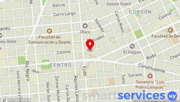 mapa de Optica Ravenna Óptica en Montevideo