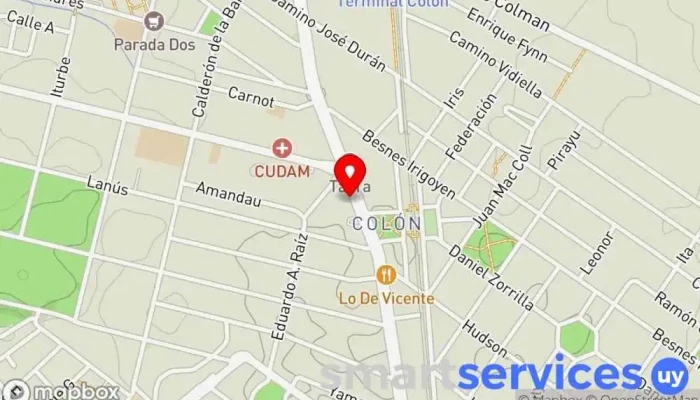 mapa de ÓPTICA Ruglio Óptica en Montevideo