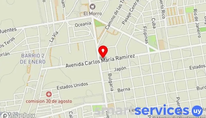 mapa de Óptica San Cono Óptica en Montevideo