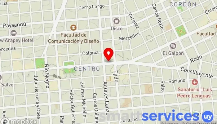 mapa de Óptica San Roque Óptica en Montevideo