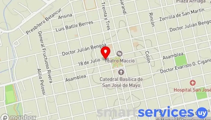 mapa de Organizacion Sarandi Agencia inmobiliaria en San José de Mayo