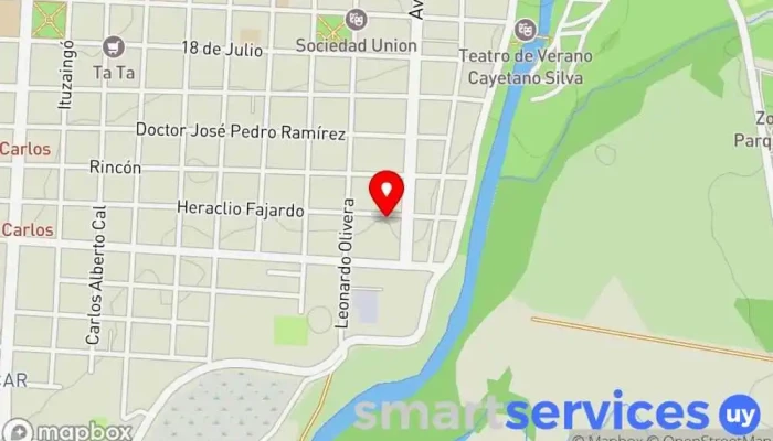 mapa de ortega y asociados Gestoría, Administrador de la propiedad, Agencia inmobiliaria en San Carlos