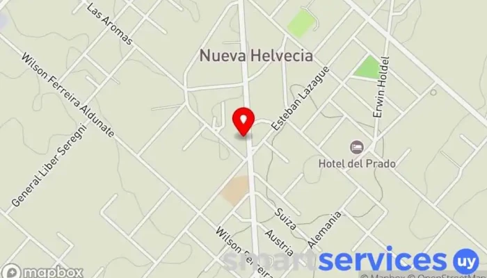 mapa de Pablo Arenas viajes Agencia de viajes en Nueva Helvecia