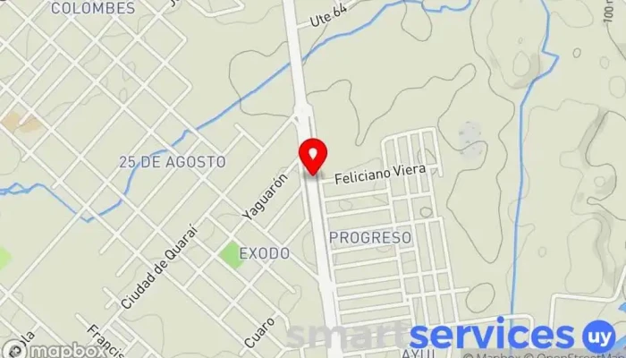 mapa de Pantalla LED Artigas Agencia de publicidad en Artigas