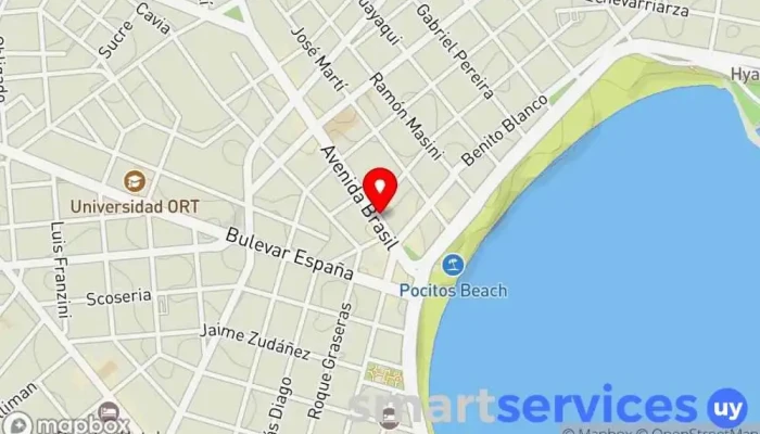 mapa de Parada de Ómnibus  en Montevideo
